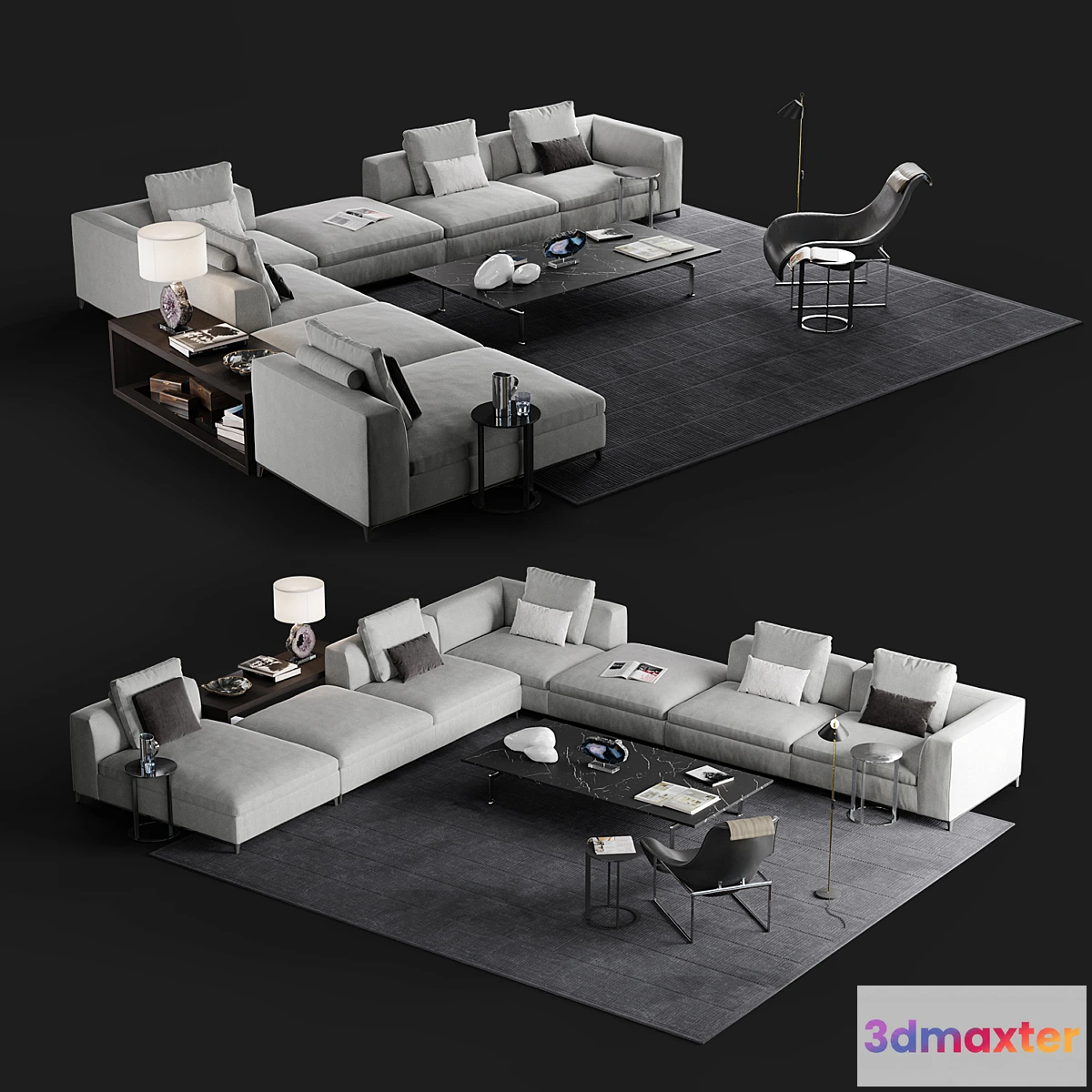 1323086 - B & B Michel Club sofa set 3D Max