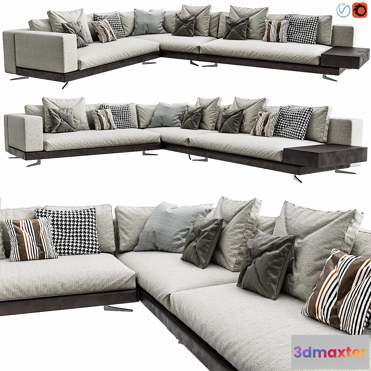 1323857 - Minotti White Arrangement 02 3D Max