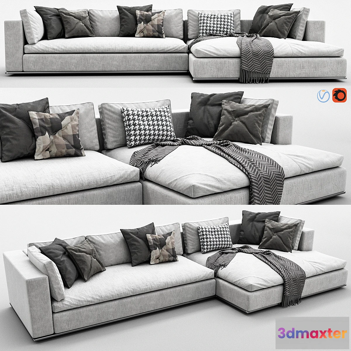 1327339 - Minotti Hamilton Arrangement 08 3D Max