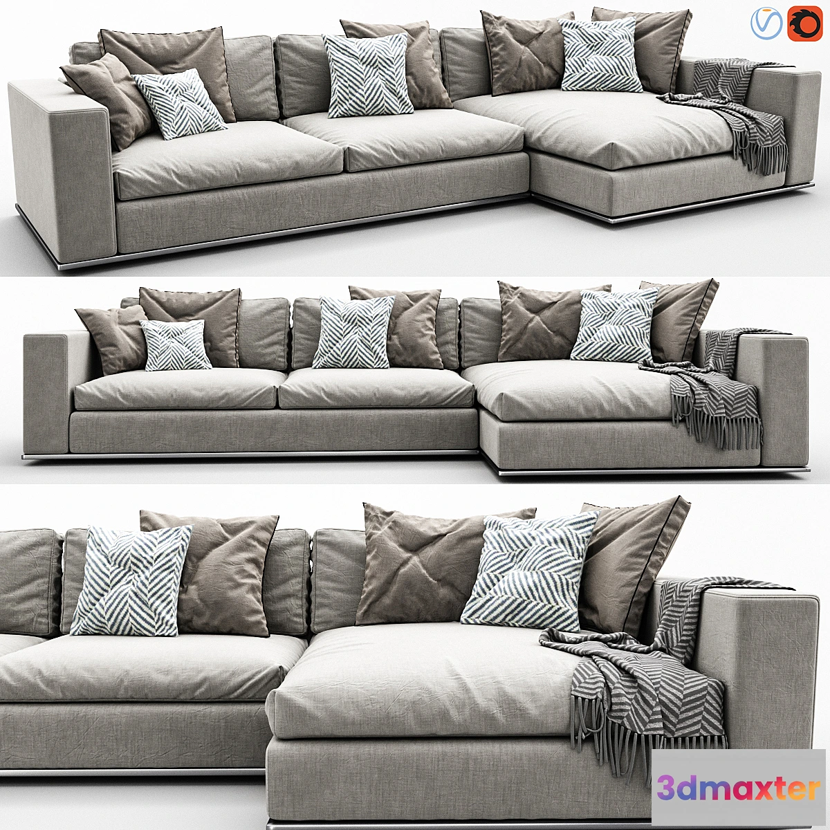 1327782 - Minotti Hamilton Arrangement 02 3D Max