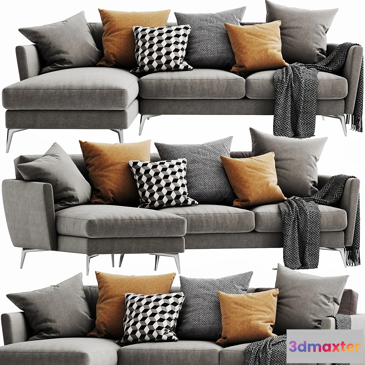 1328496 - Boconcept OSaka 5 Chaise Lounge 3D Max