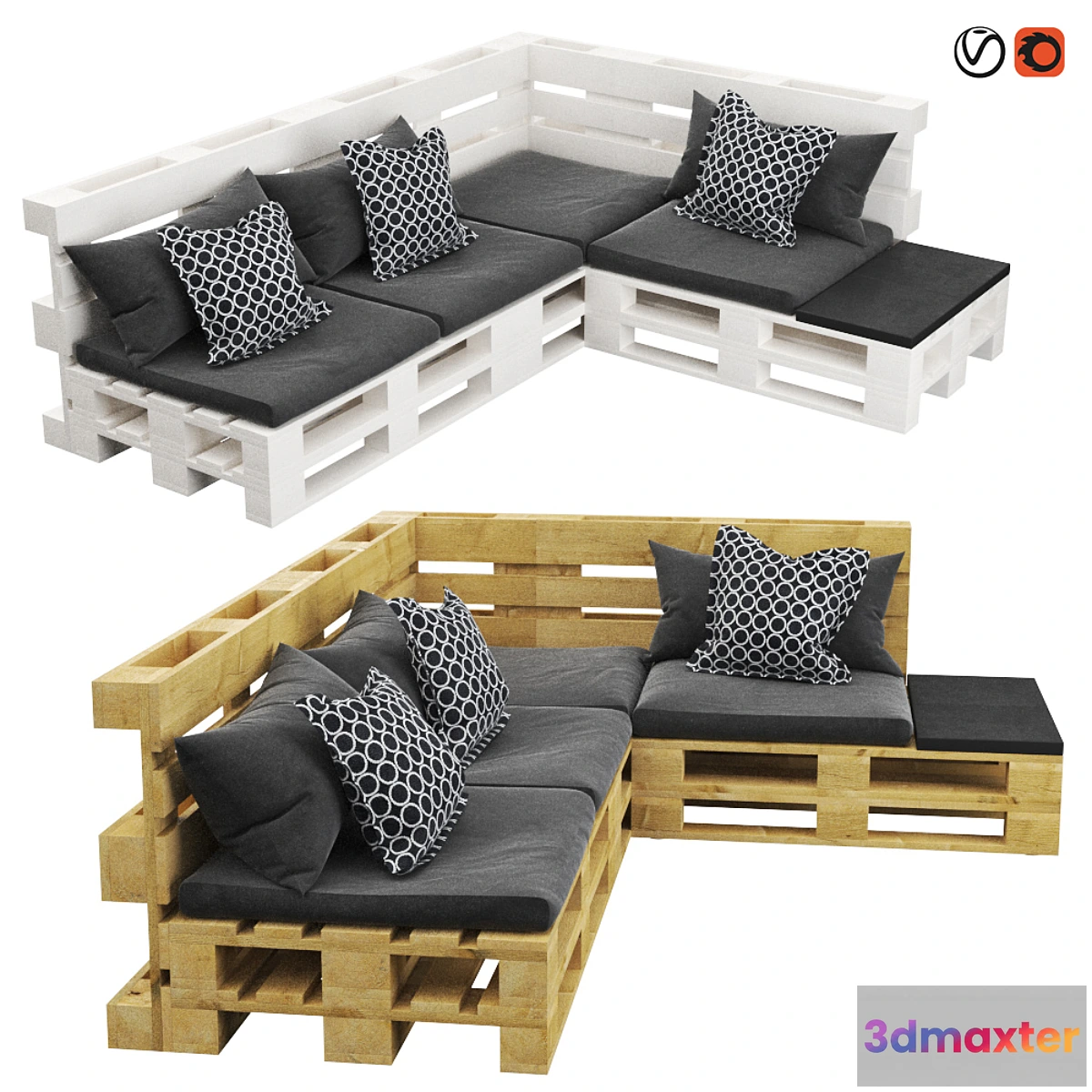 1328886 - Sofa from euro pallets 3D Max