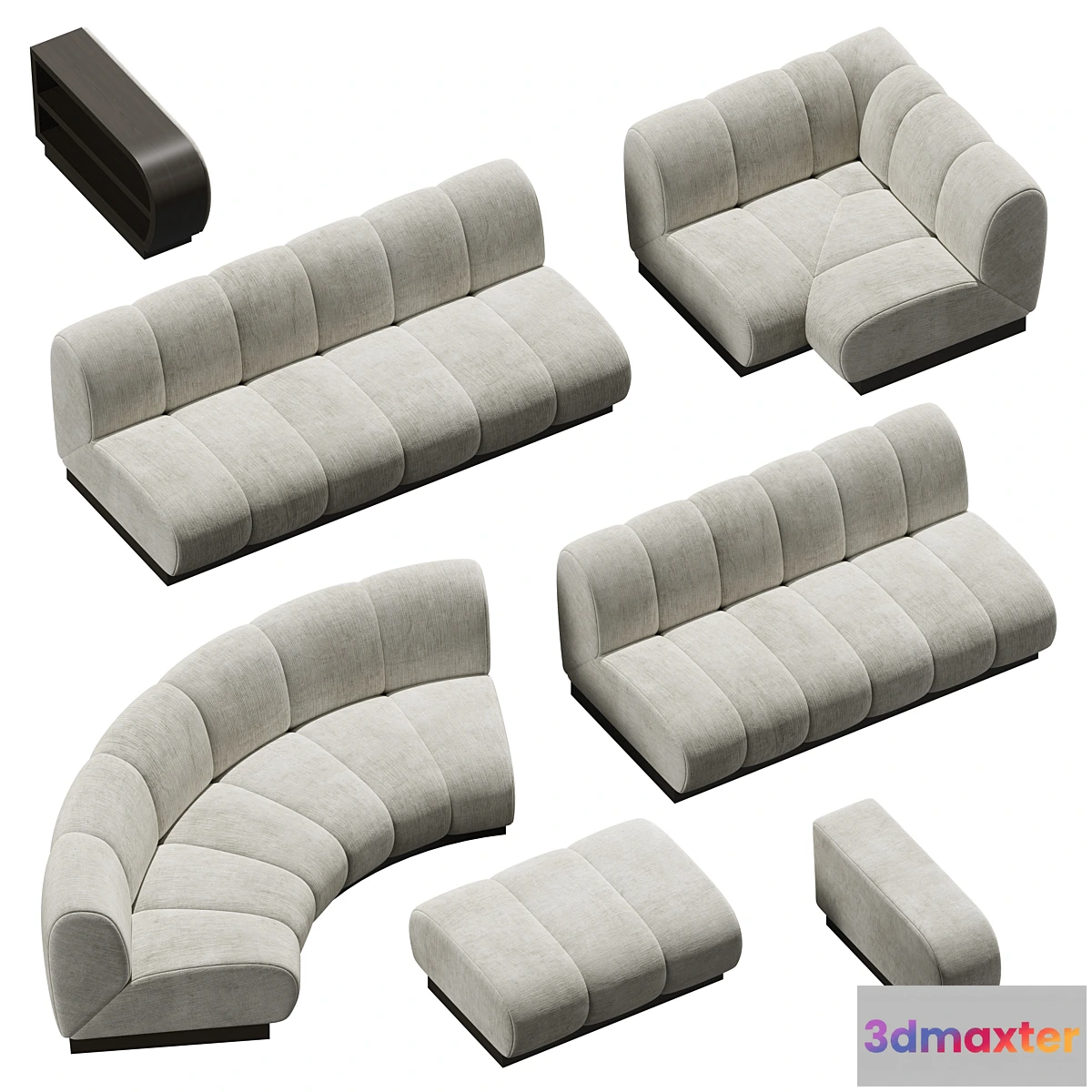 1329309 - Collection of sofas Biscuit Sectional from Vladimir Kagan 3D Max