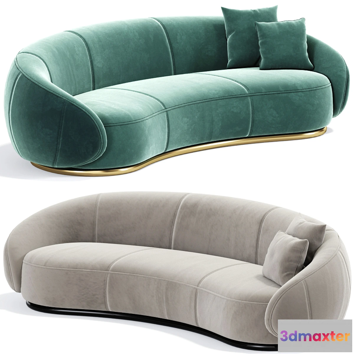 1332837 - Ghidini long curved sofa 3D Max