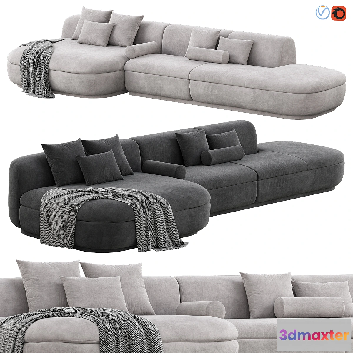 1334987 - Baxter Piaf Sofa Set 2 - No.2 3D Max