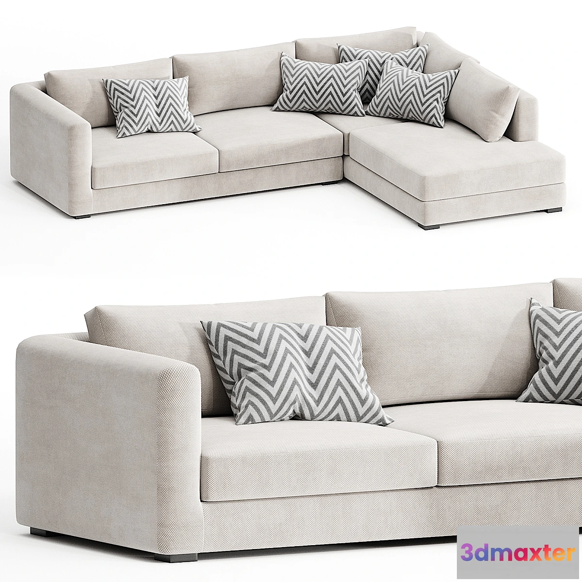 1335574 - BLAKE LARGE OPEN END CORNER SOFA 3D Max