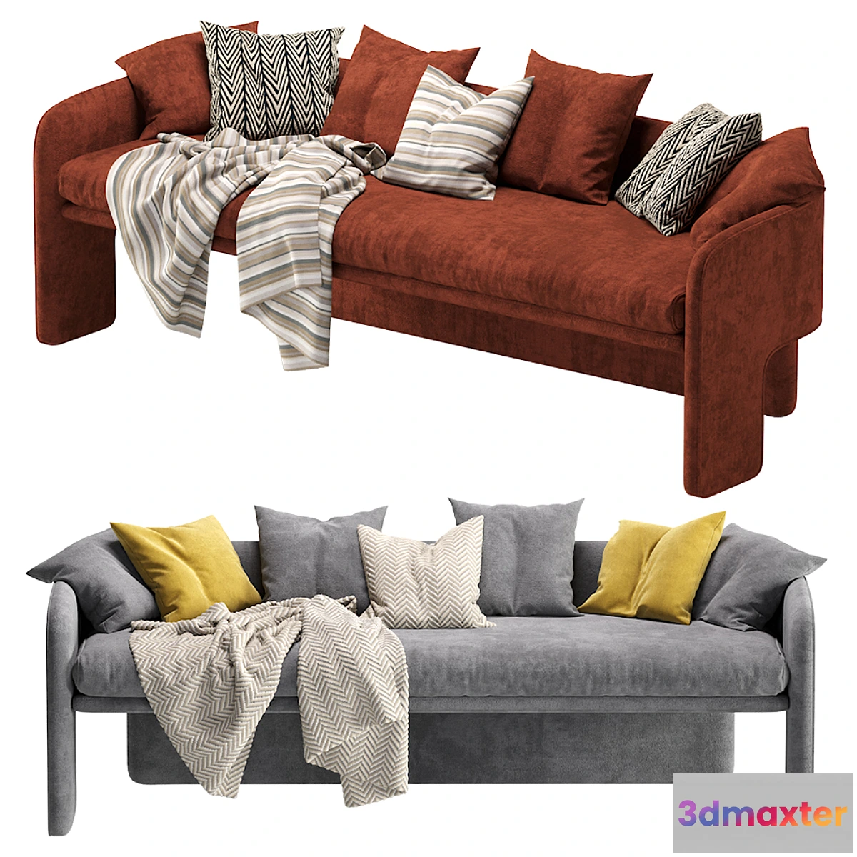 1335776 - Sofa milo baughman 3D Max