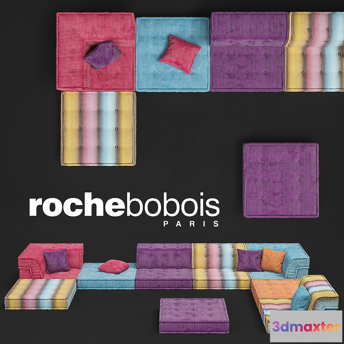 1336248 - Sofa Mah Jong Roce Bobois 3D Max