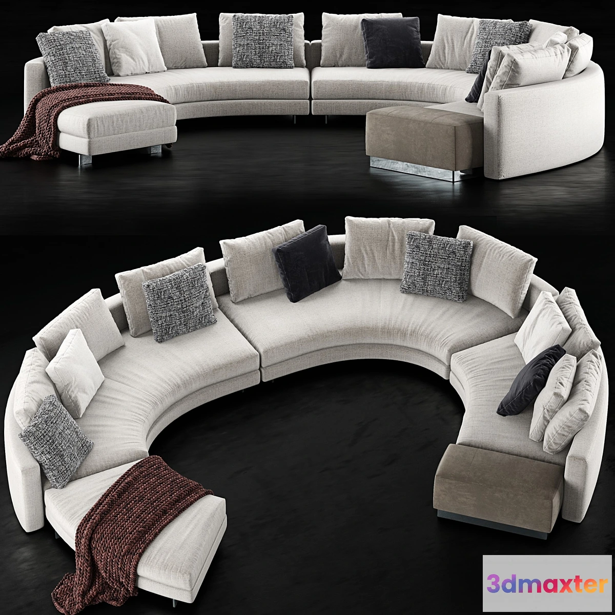 1336753 - Minotti Daniels Sofa 3 3D Max