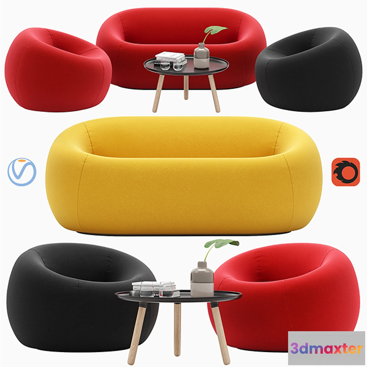 1337947 - Serie up 2000 sofa 3D Max