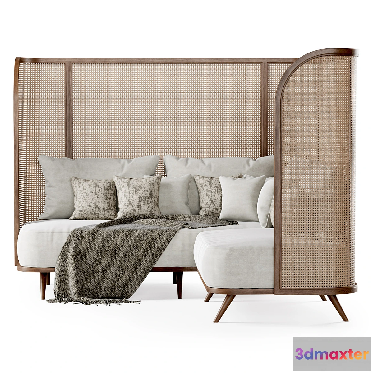 1339096 - Corner garden sofa HLS high back _ Rattan corner sofa 3D Max