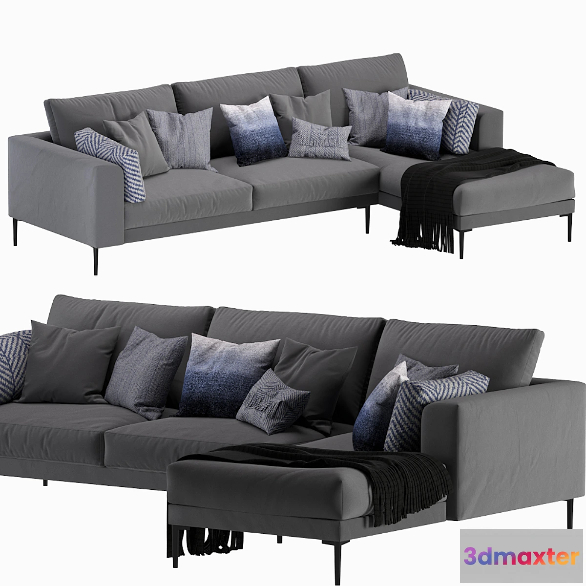 1339149 - West Elm Harper Terminal Chaise 3D Max