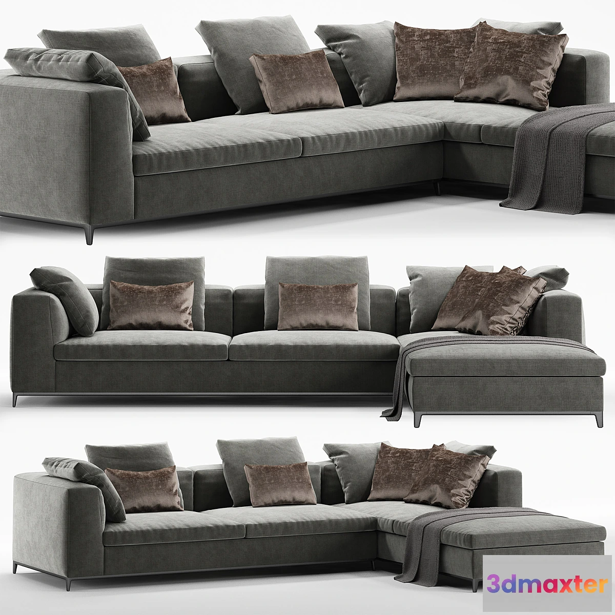 1340243 - B&B italia Michel Club sofa set 3D Max