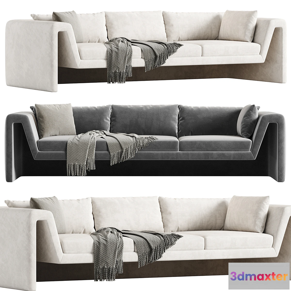 1341213 - PERIMETER GRAY SOFA 3D Max