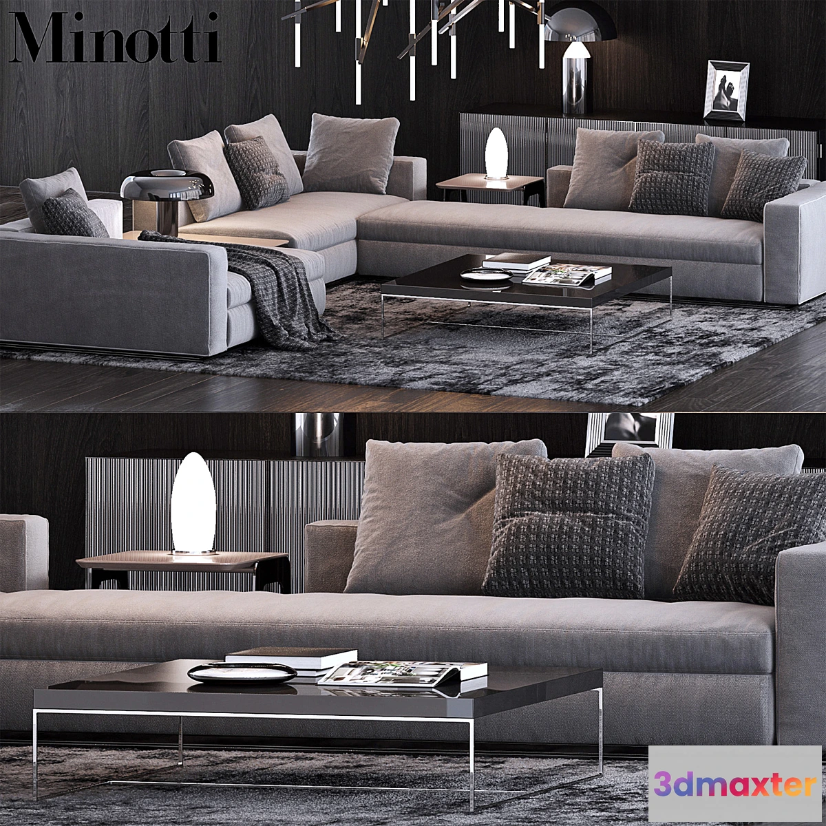 1341217 - Minotti Set 8 3D Max