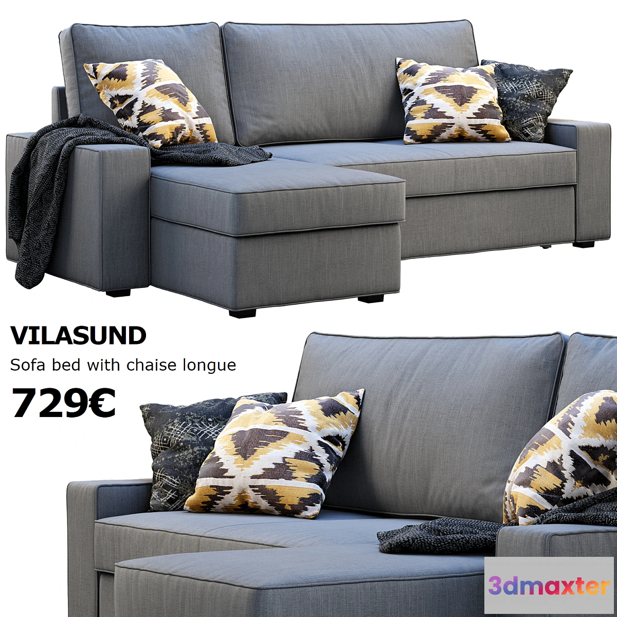 1342627 - Ikea Vilasund sofa 3D Max