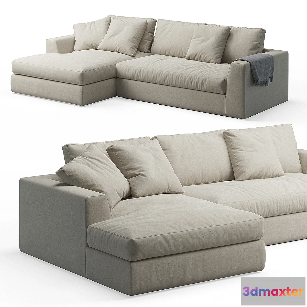 1343473 - Louis plus Sofa Meridiani 3D Max