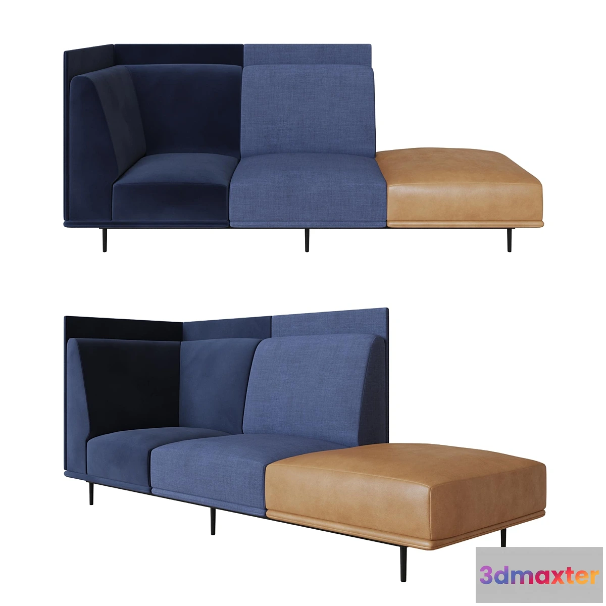 1343945 - BoConcept Toulouse seat without backrest 3D Max