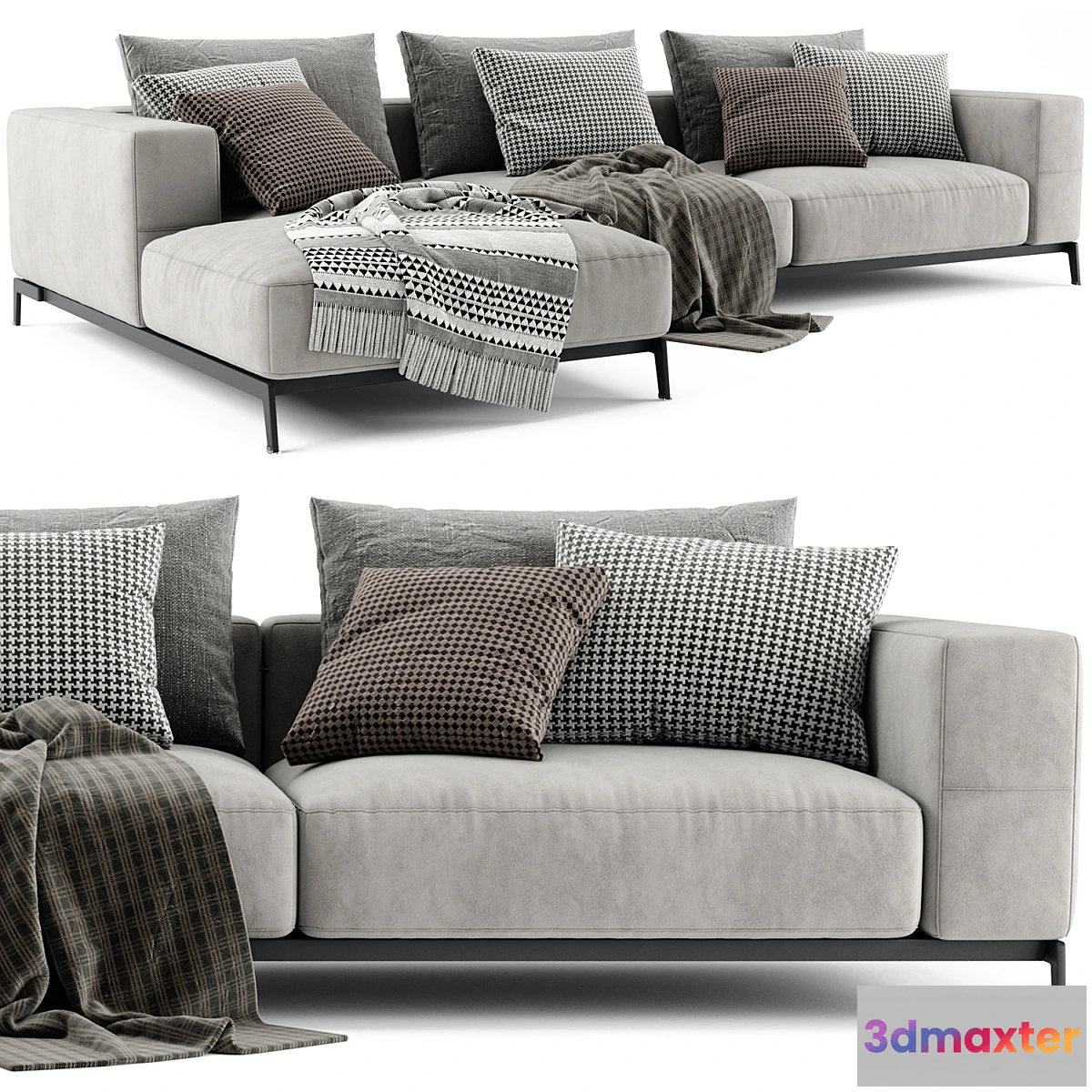 1347372 - Flexform Ettore Chaise Longue Sofa 3 3D Max