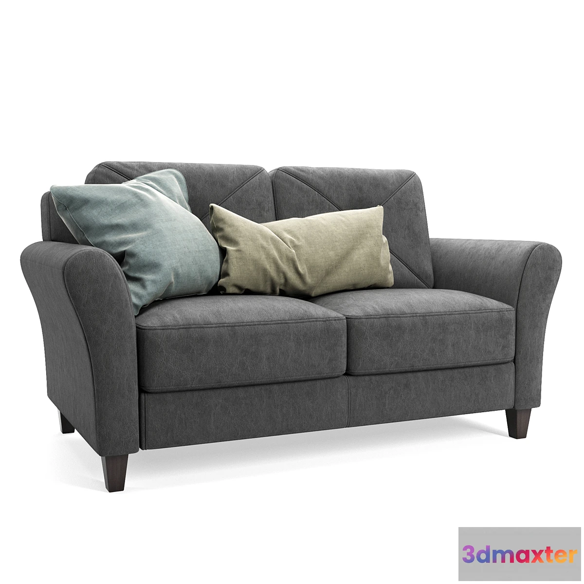 1348360 - Ibiza 56.3 Flared Arm Loveseat 3D Max