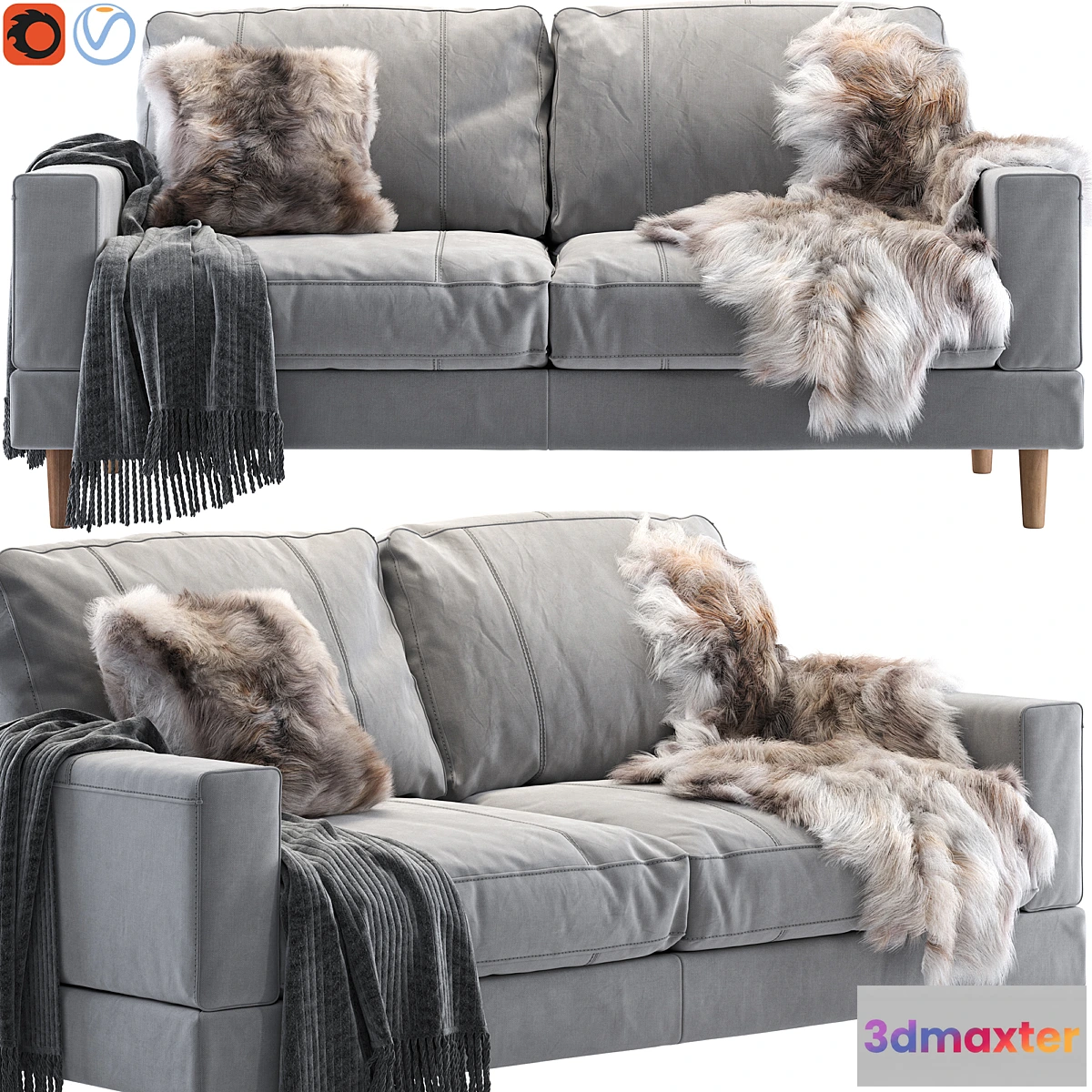 1349613 - Capri sofa 183 cm 3D Max