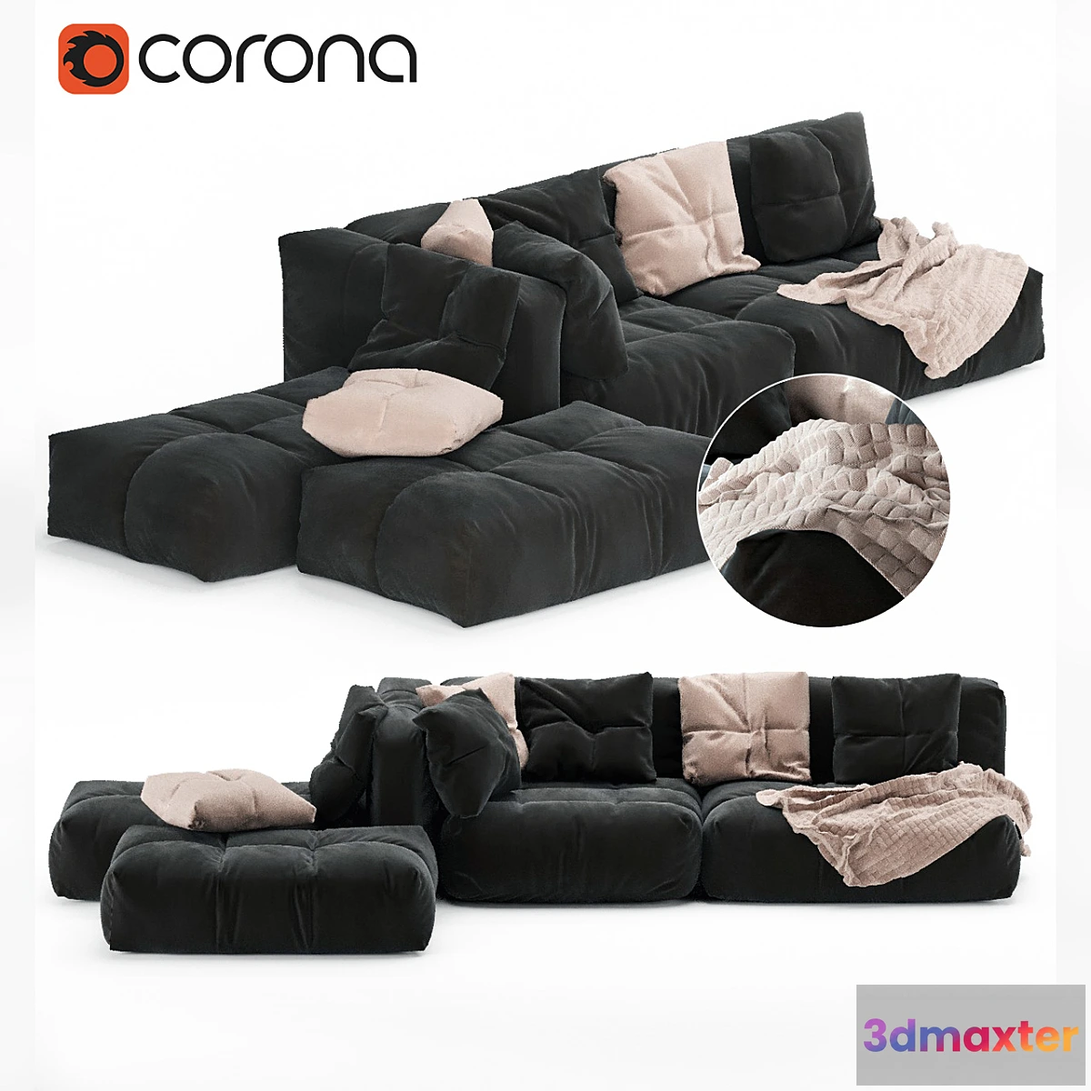 1350475 - PIXEL Sectional sofa 3D Max
