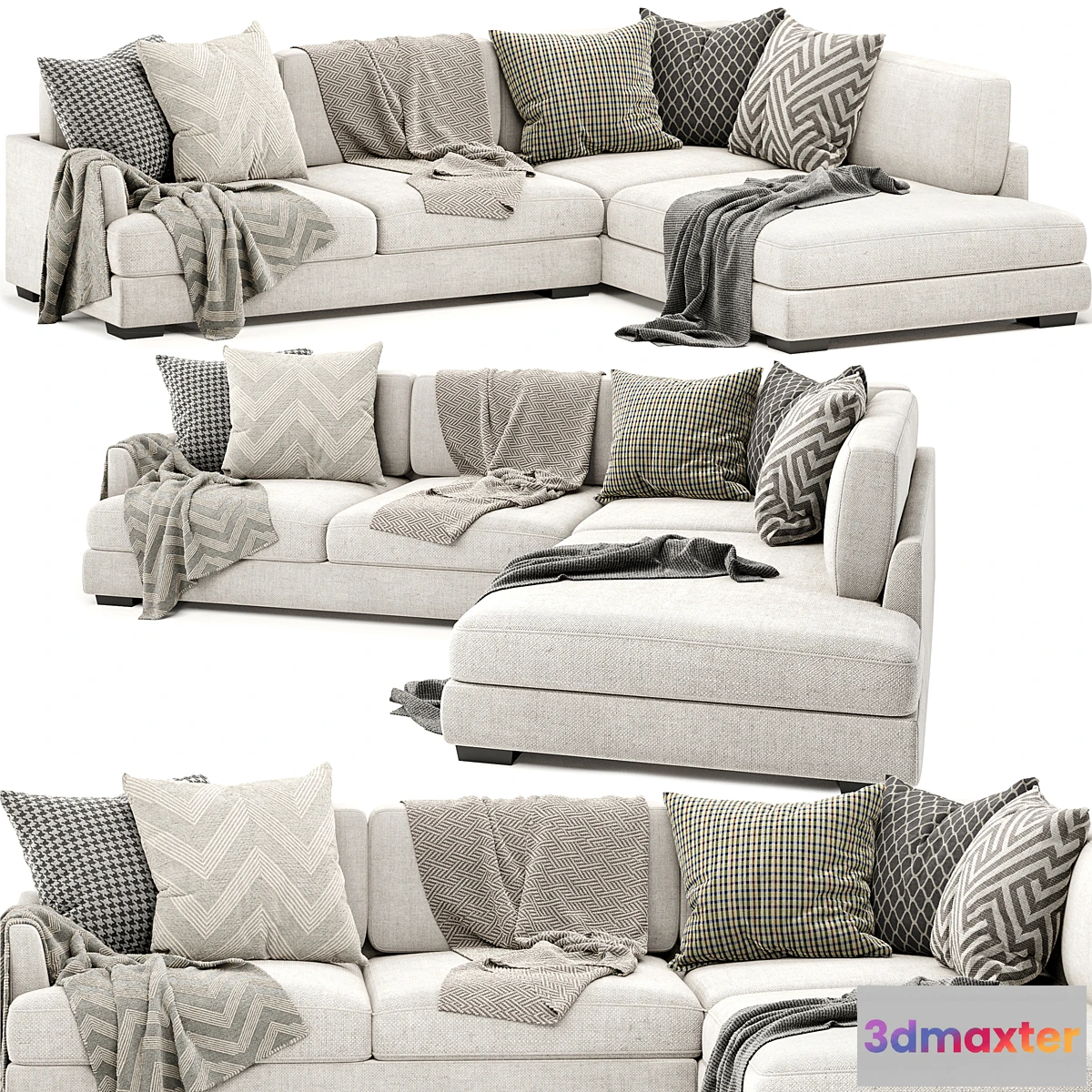 1351497 - Elsie sofa with chaise 3D Max