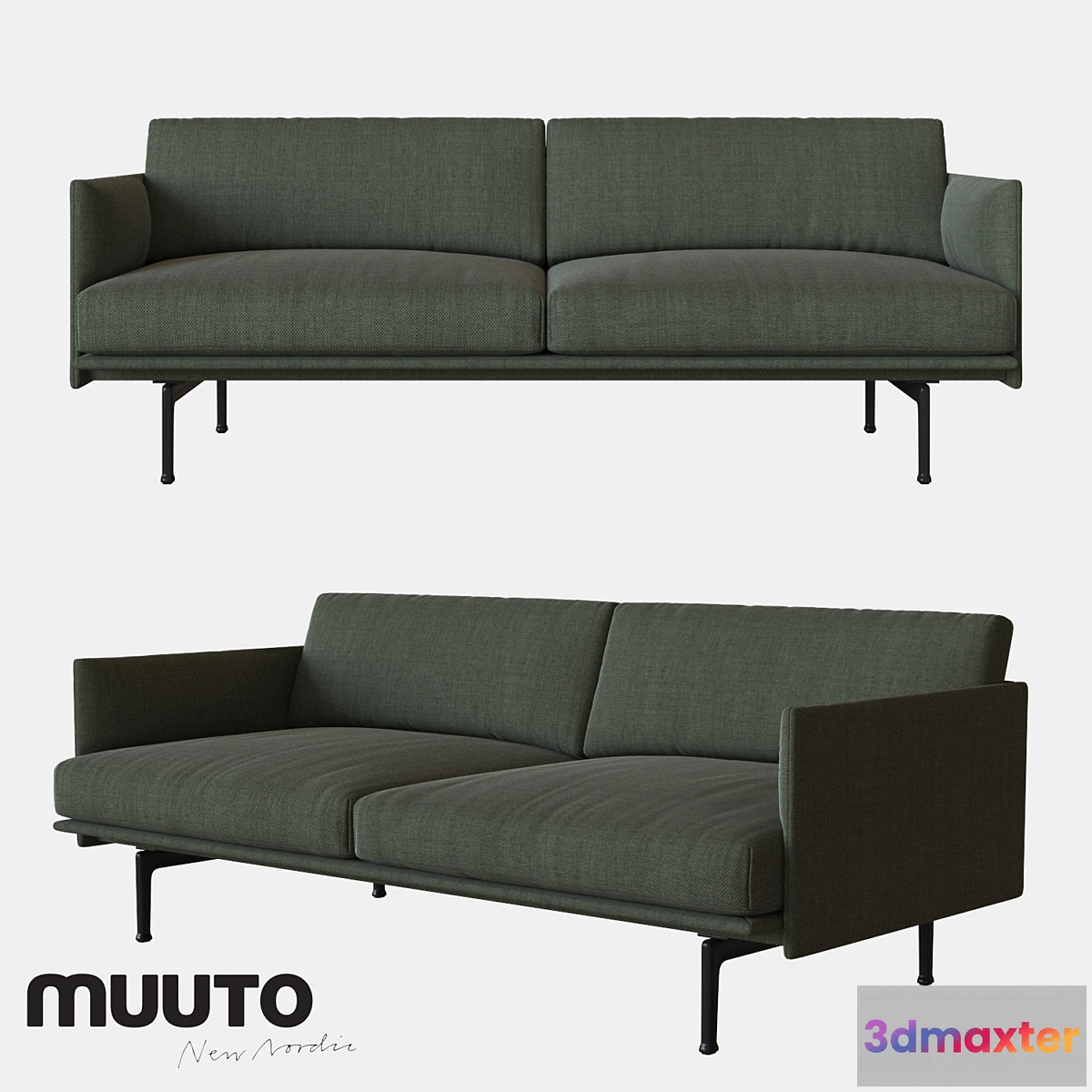1351882 - Muuto OUTLINE sofa 2 seater 3D Max