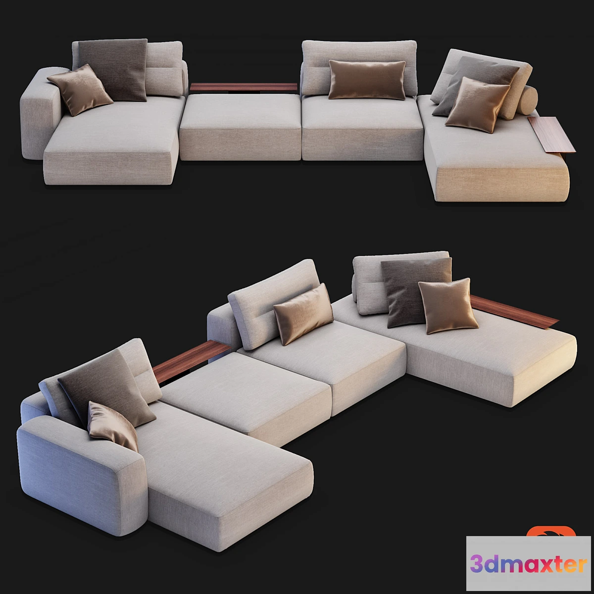 1352690 - Saba Italia - My Taos Modular Sofa Option1 3D Max