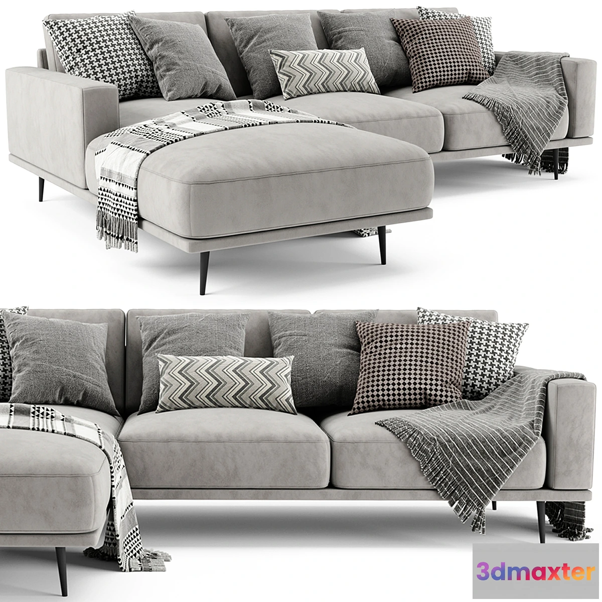 1352810 - BoConcept Carlton Chaise Longue Sofa 3D Max