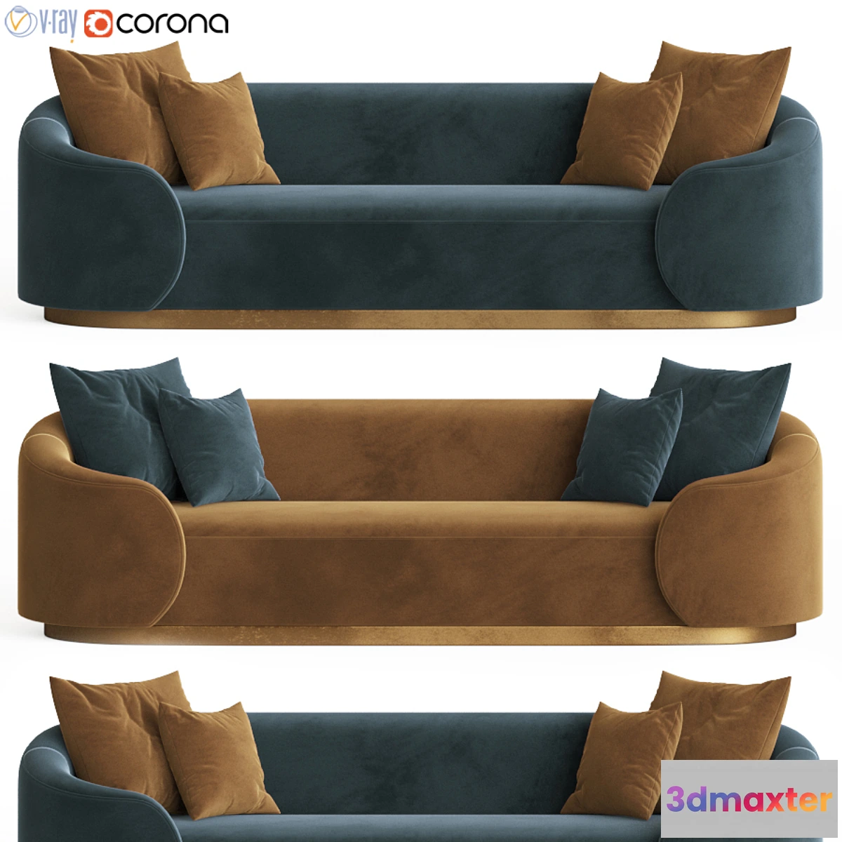 1356141 - Eden Rock Sofa in Velvet Modshop1 3D Max