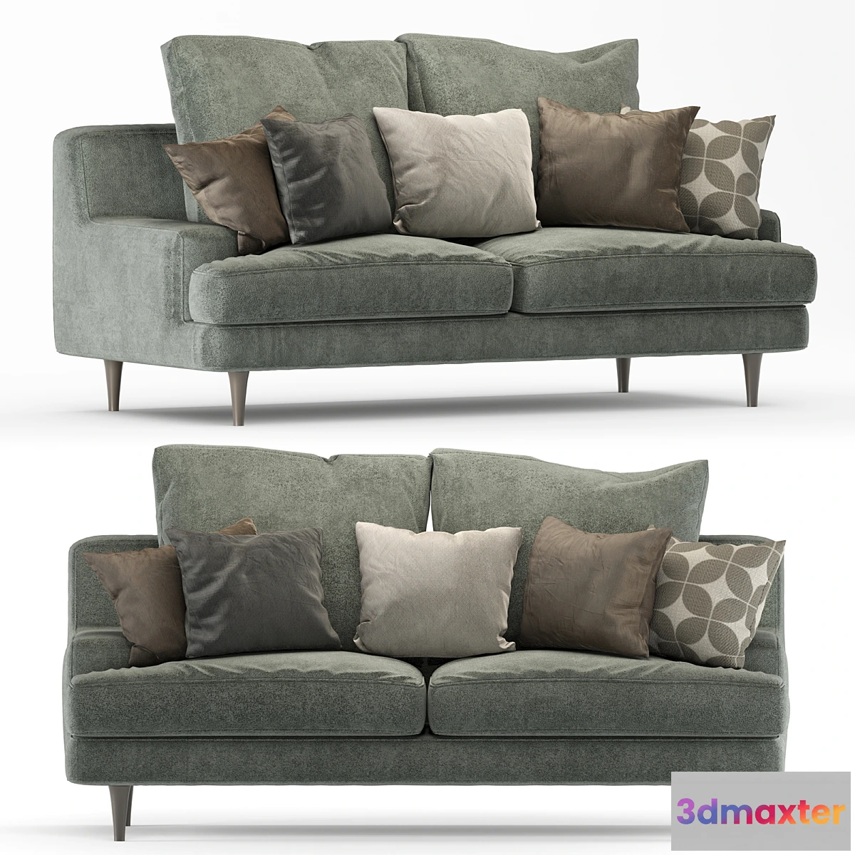 1357600 - Roche Bobois sofa green_01 3D Max