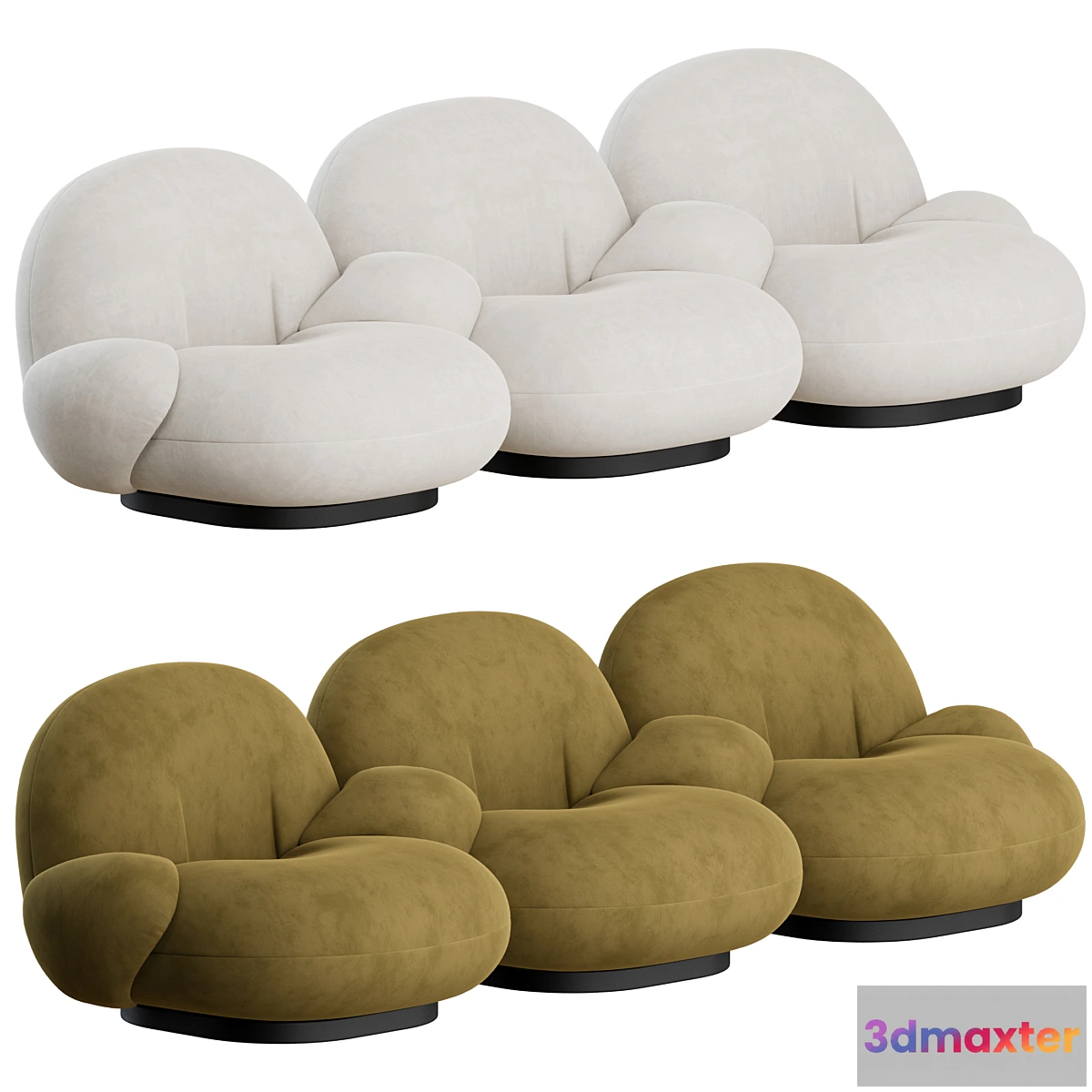1357845 - Pacha Sofa 3 Seater by GUBI 3D Max