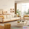 1362595 - Sofa 3D Model with Cream Color - Furniture 3DS Max - 005 3D Max