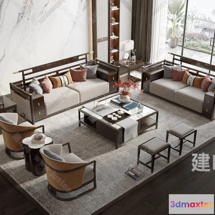 1370765 - Sofa 3D Models - 3D Furniture for Living Room - 3D Interior - 038 3D Max