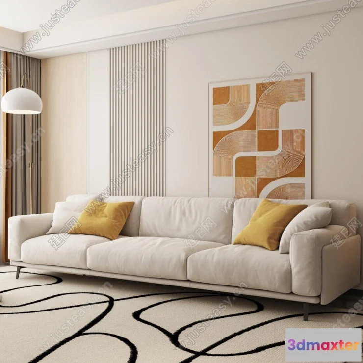 1374007 - Sofa 3D Models - 3D Furniture for Living Room - 3D Interior - 087 3D Max