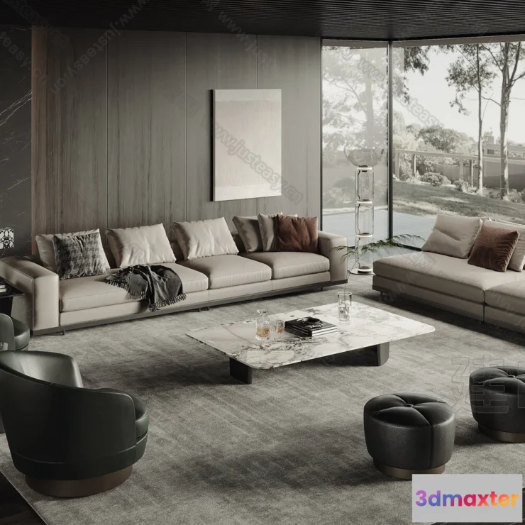 1388601 - Sofa 3D Models - 3D Furniture for Living Room - 3D Interior - 310 3D Max