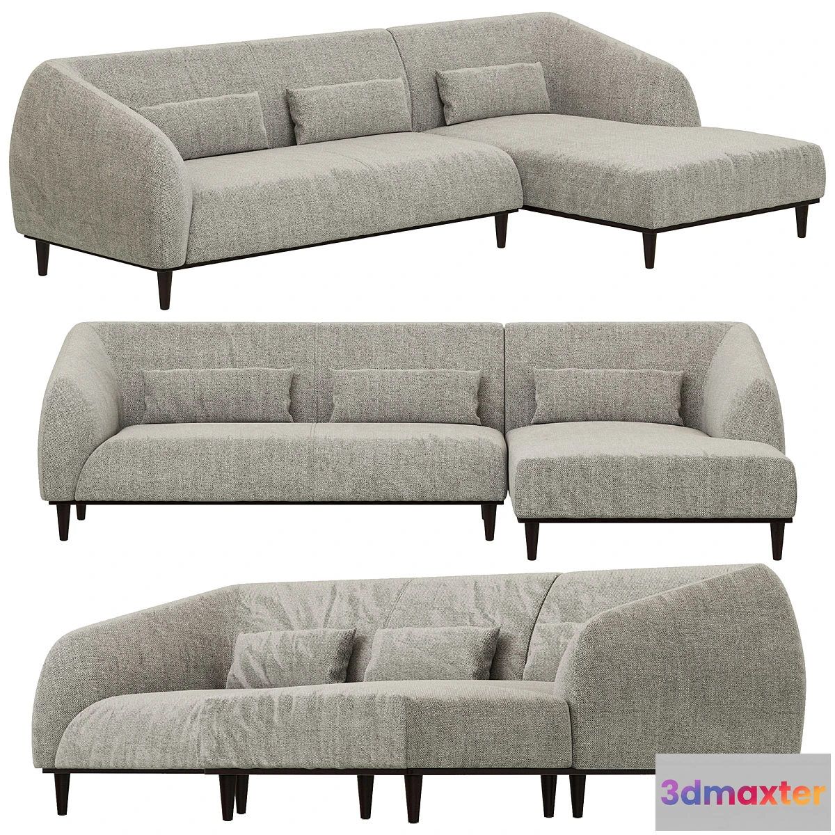 1392554 - Dantone Home Sofa Stockholm corner right 3D Max