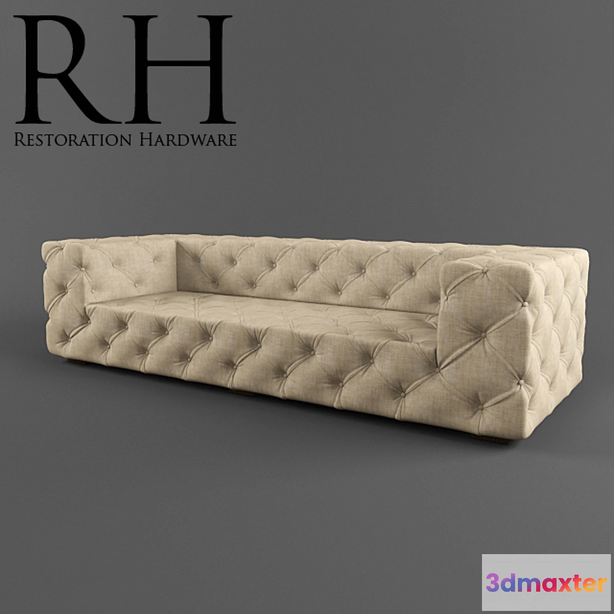 1393868 - Restoration Hardware _ 10′ Soho Upholstered Sofa 3D Max