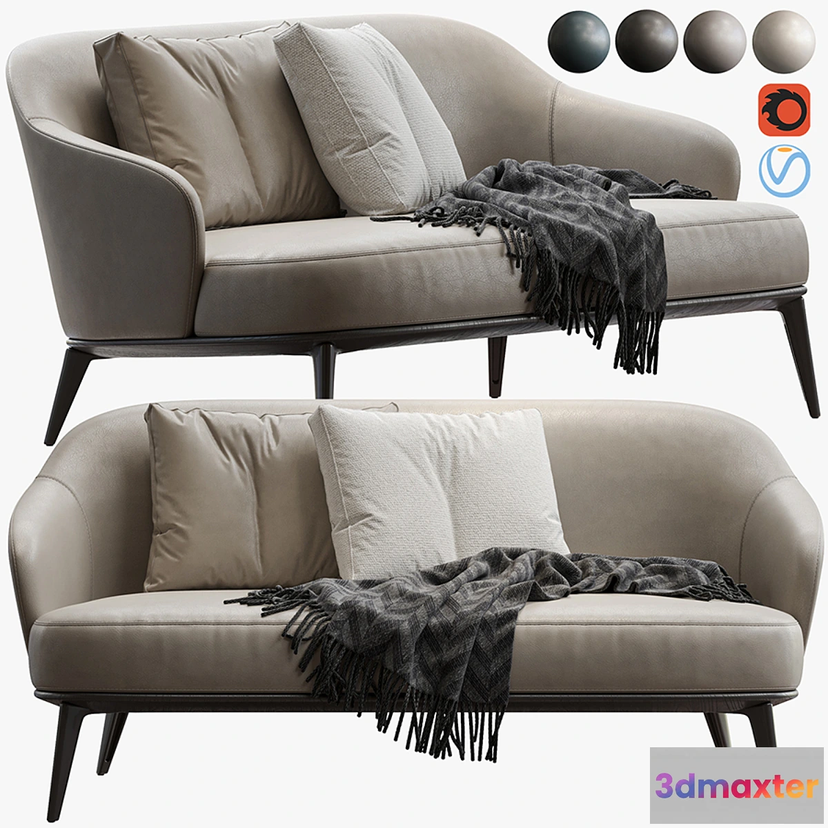 1398028 - Minotti Leslie Lounge Sofa 3D Max