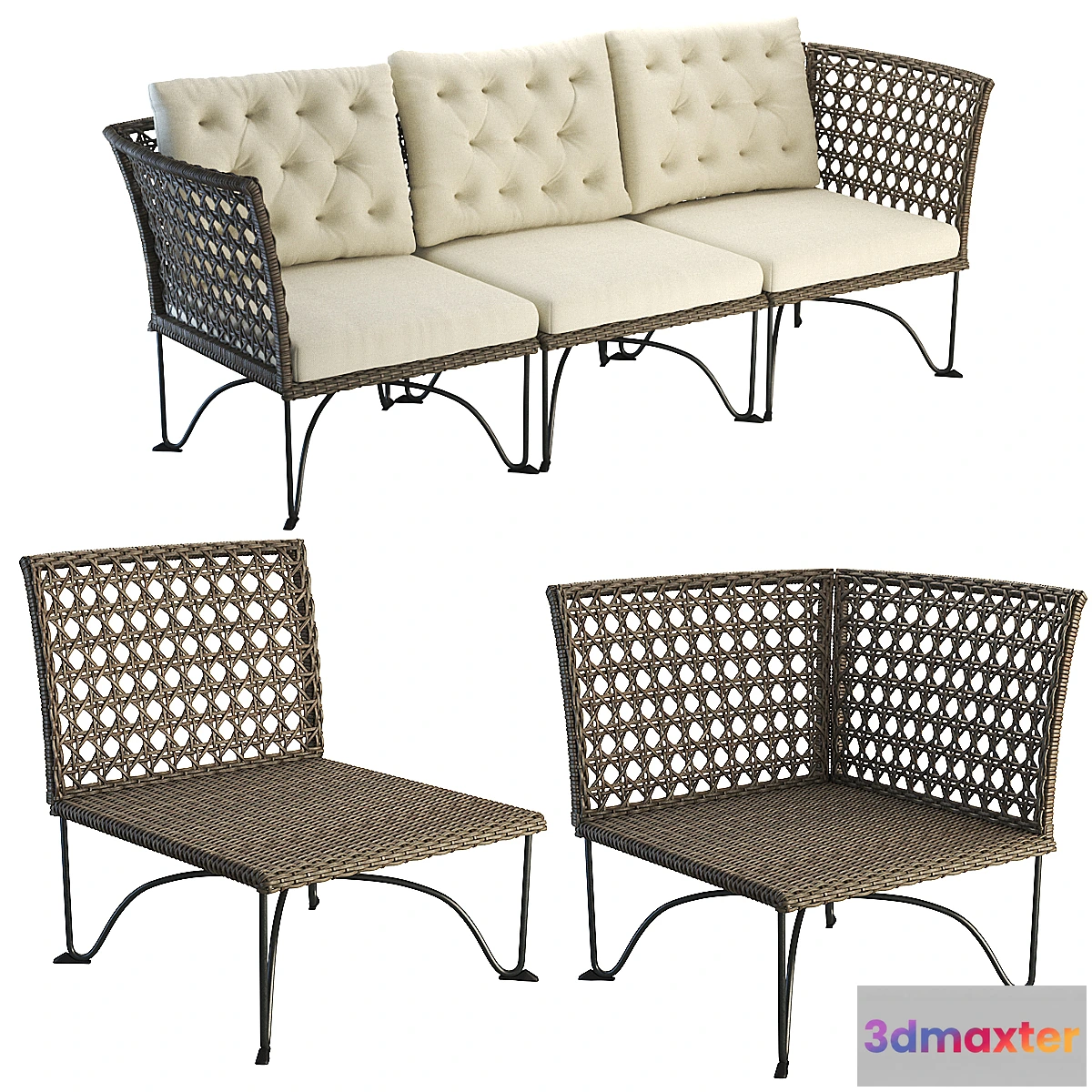 1399142 - Ikea Jutholmen Modular Garden Sofa 3D Max