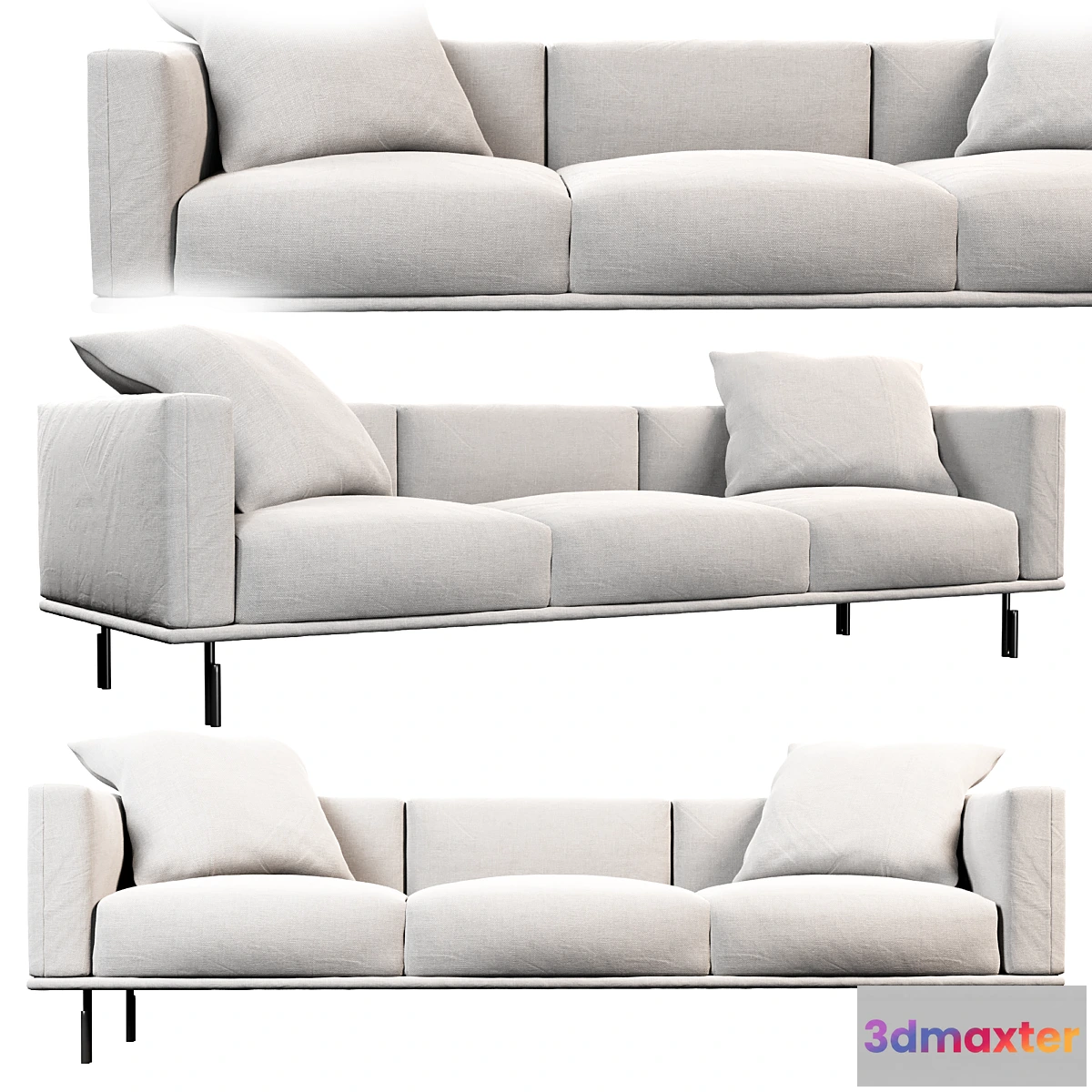 1399196 - Binario sofa by Flou 2 seats 3D Max