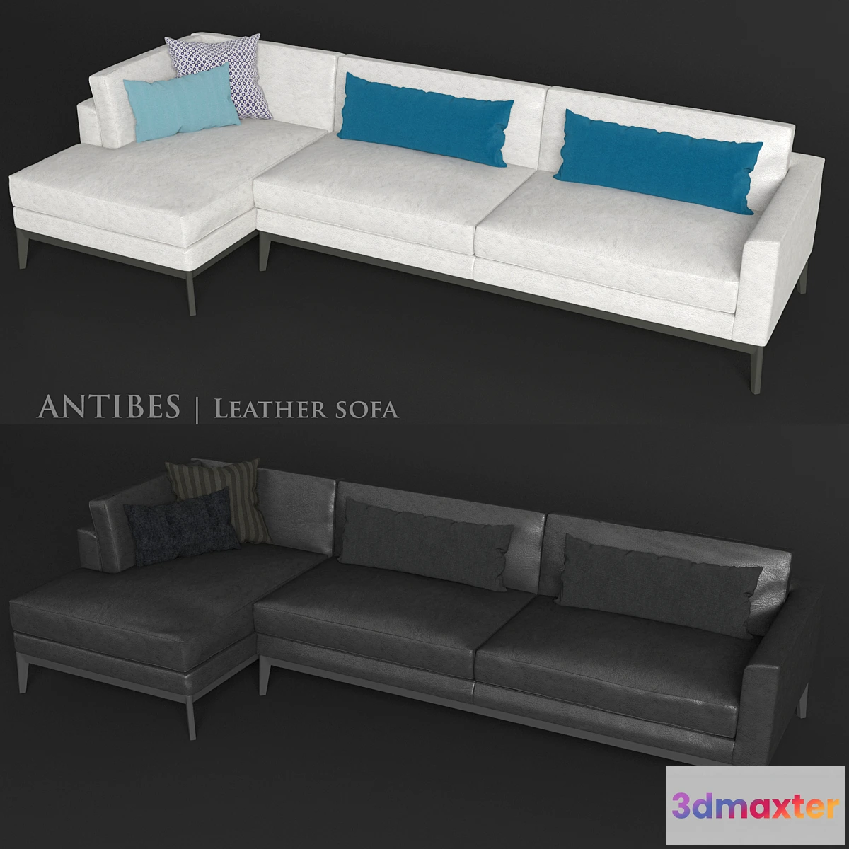 1399850 - ANTIBES  Leather Corner Sofa 3D Max