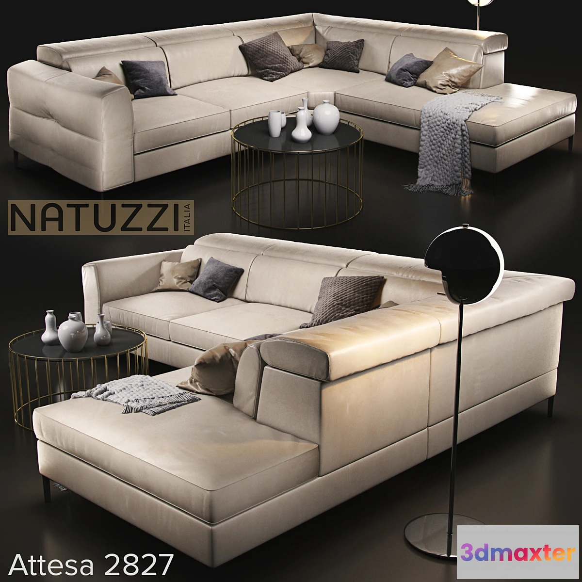 1400206 - Sofa natuzzi bebop 2900 3D Max