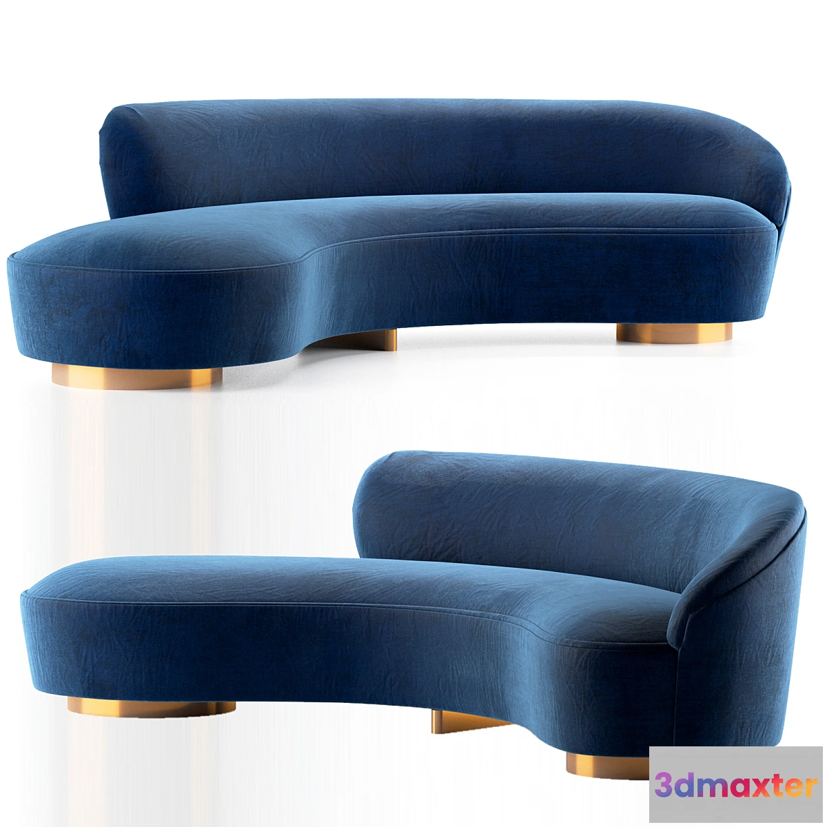 1400734 - Freeform curved sofa 3D Max