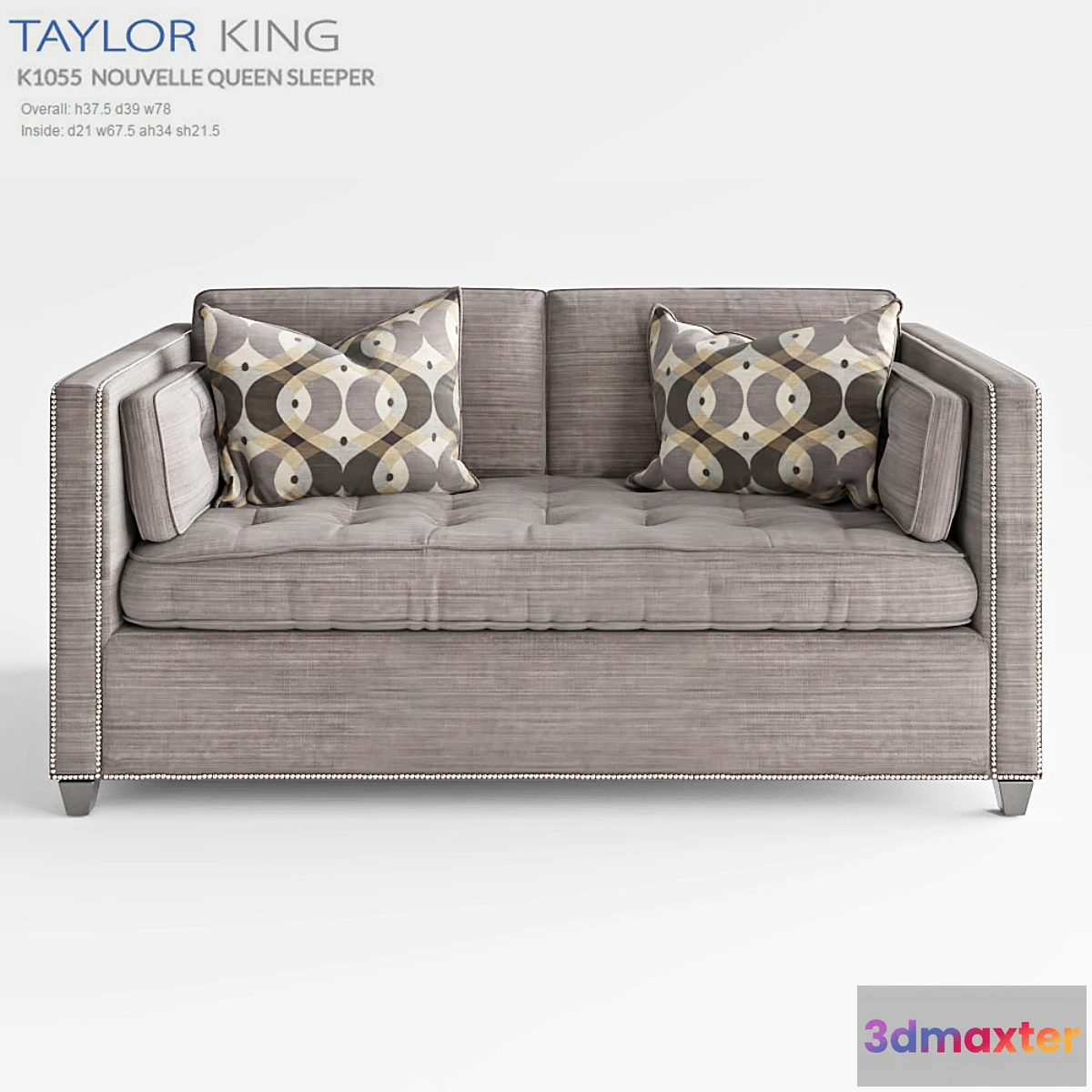 1400872 - TAYLOR KING NOUVELLE QUEEN SLEEPER 3D Max