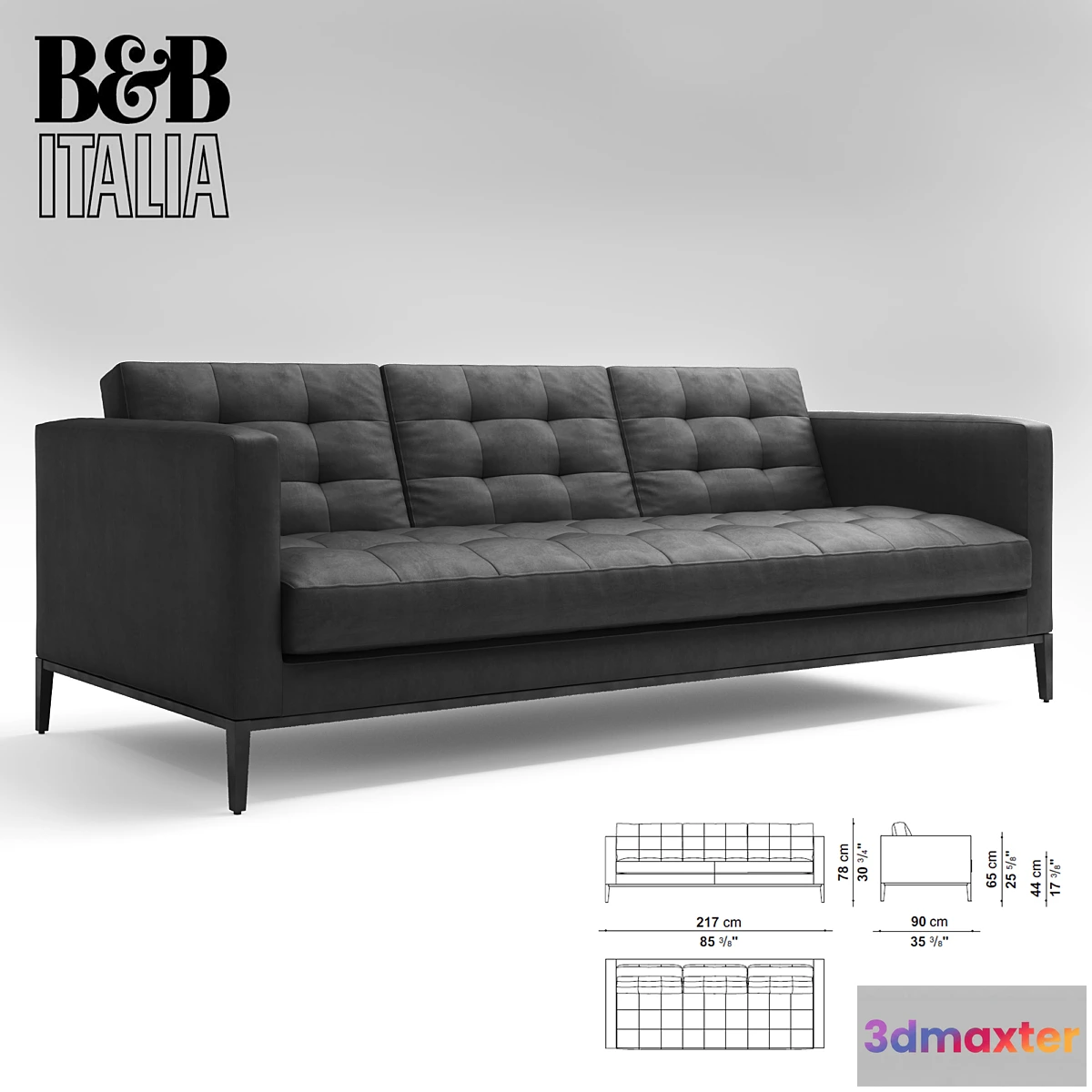 1401010 - ac lounge sofa b & b italia 3D Max