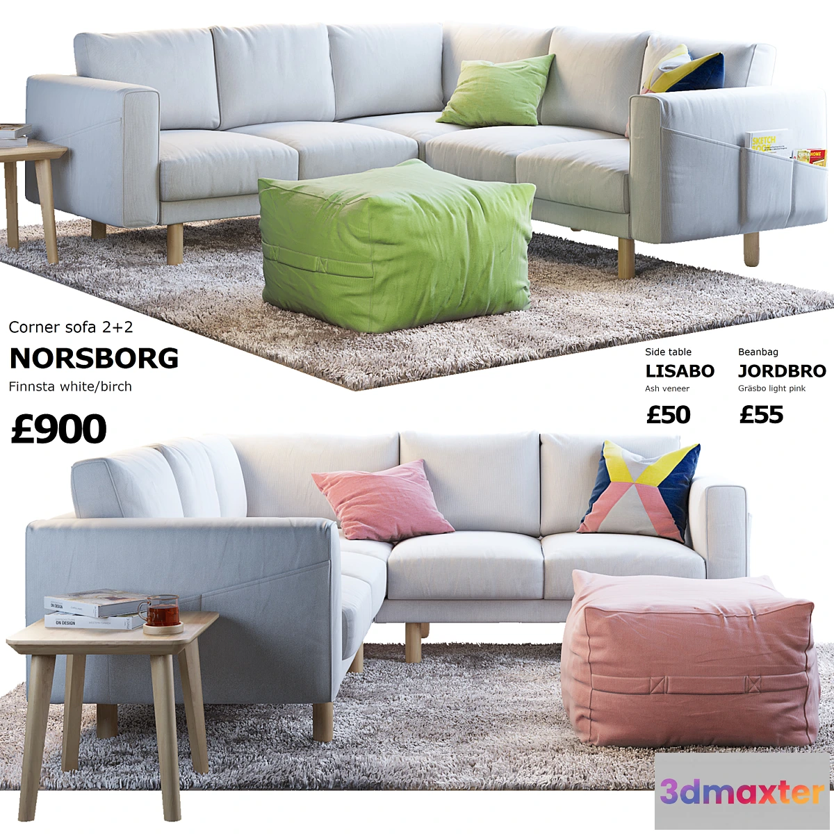 1402496 - Sofa Ikea Norsborg 4 (angular) 3D Max