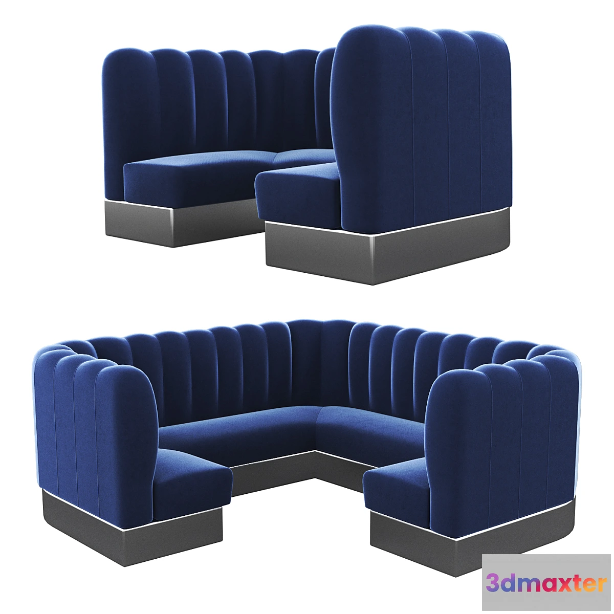 1403080 - Corner sofa for restaurant cafe 3D Max