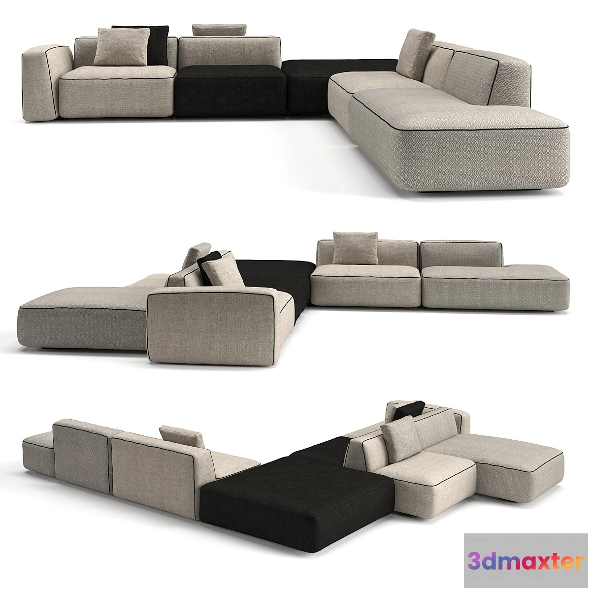 1403104 - Modular sofa Angelo Cappellini Modular 3D Max